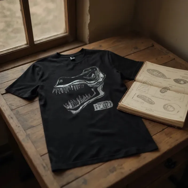 Tee Shirt Bio Enfant Squelette dinosaure Fort Boyard